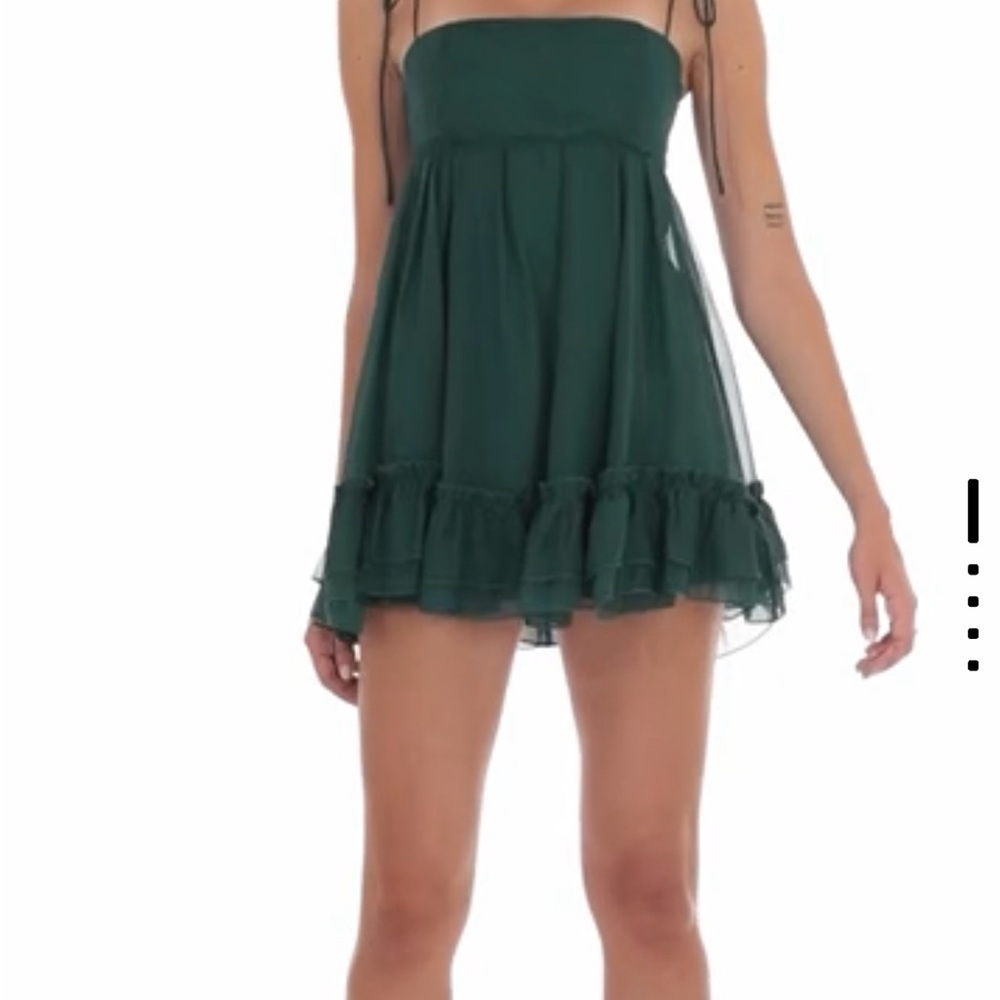 Lucky in Love Green Strap Dress